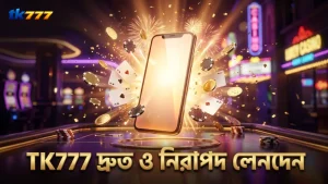 TK777 মোবাইল প্ল্যাটফর্মে দ্রুত লেনদেনের সুবিধা নিশ্চিত করে