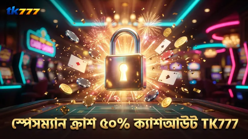 স্পেসম্যান ক্র্যাশে ঝুঁকি কমাতে ৫০% ক্যাশআউট গুরুত্বপূর্ণ।