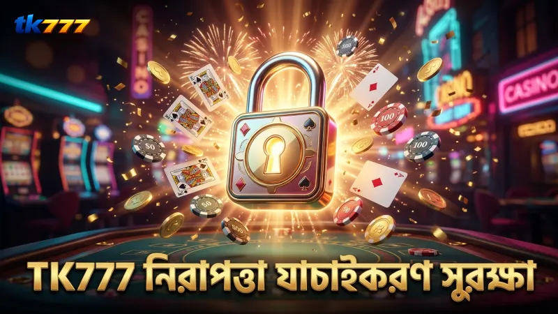 নিরাপত্তা যাচাইকরণ TK777-এ খেলোয়াড়ের তথ্য সুরক্ষা নিশ্চিত করে।